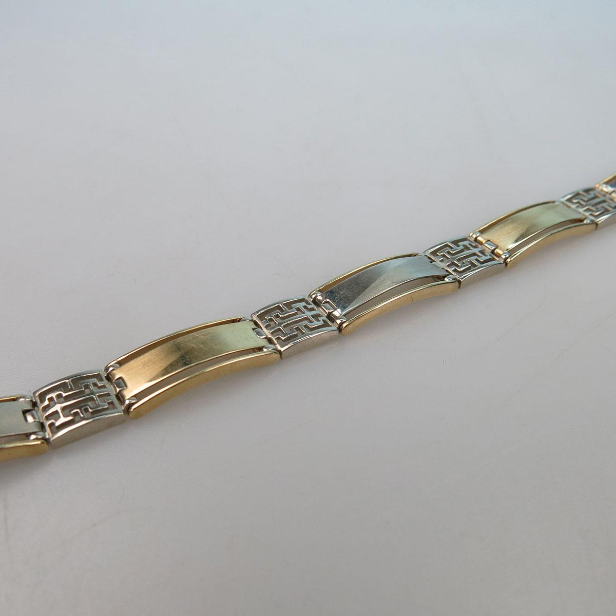 14k Yellow And White Gold Bracelet