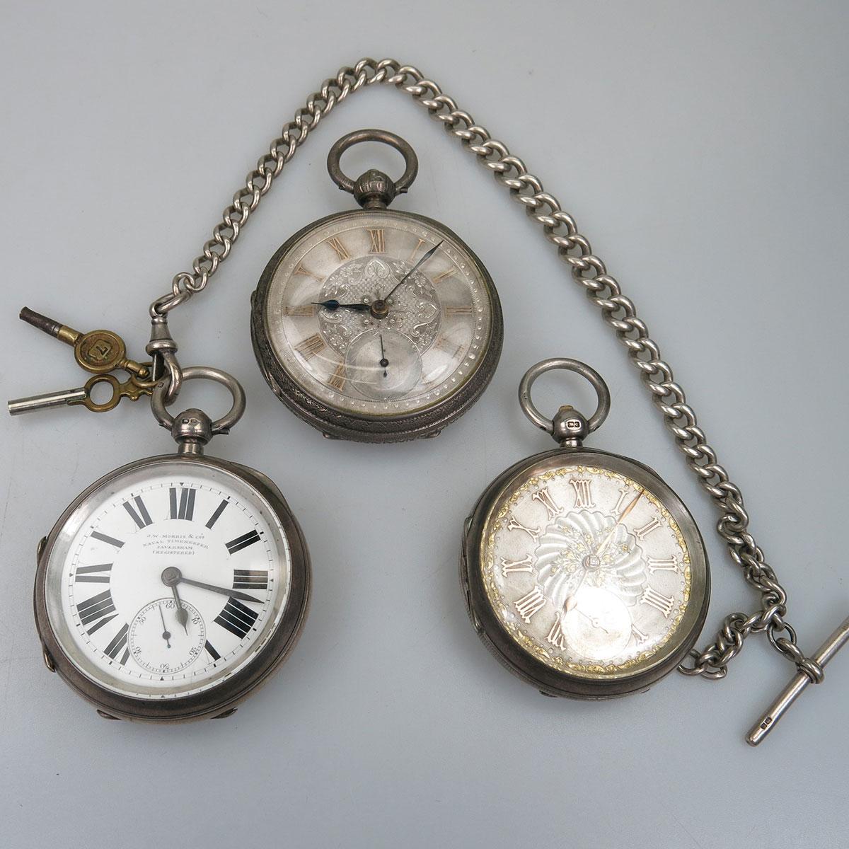 Three 19th Century English Key Wind Pocket Watches