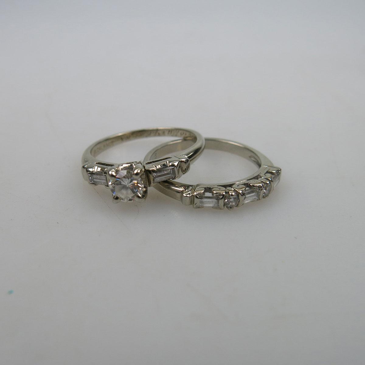 18k White Gold Wedding Band / Engagement Ring