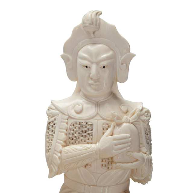 Large Ivory Figural ‘Three Kingdoms’ Group and Base, Circa 1940