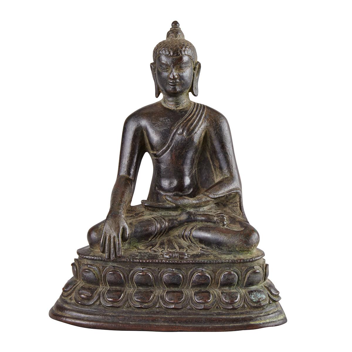 Bronze Seated Buddha, Burma, 19th Century or Earlier 