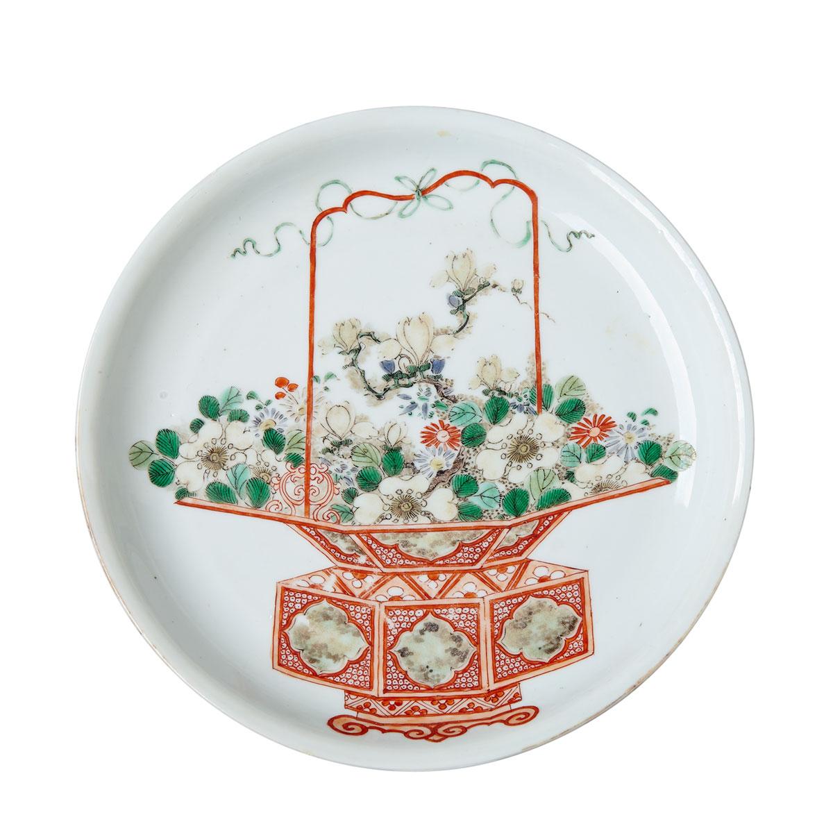 Export Famille Verte ‘Floral Bouquet’ Plate, Kangxi Period (1662-1722)