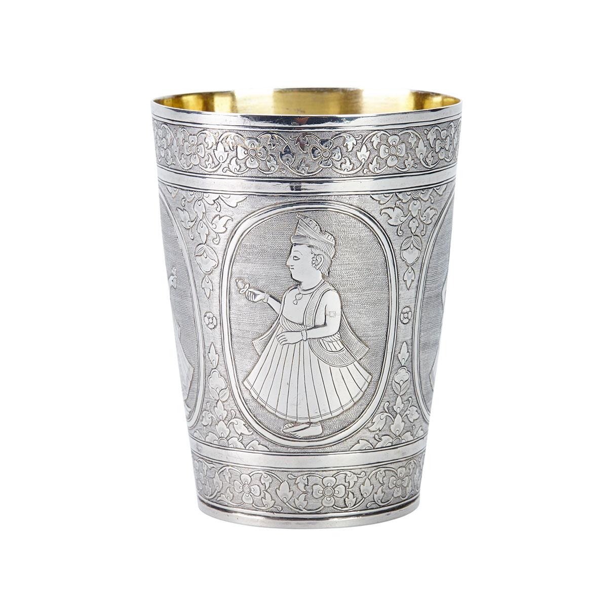 Indian Silver ‘Figural’ Cup, 19th Century 