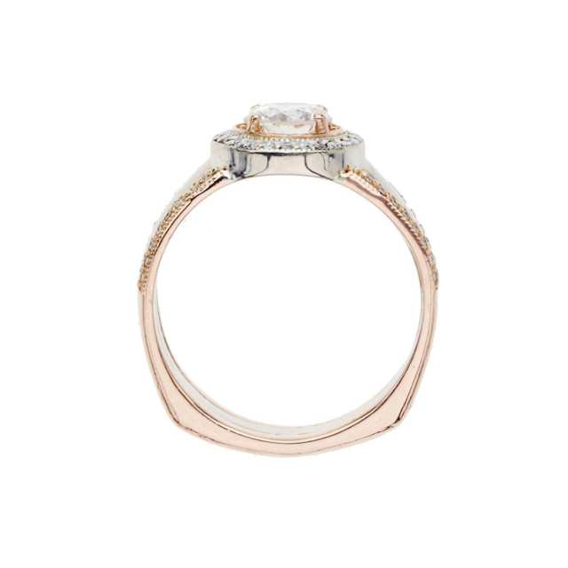 14k White And Rose Gold Ring