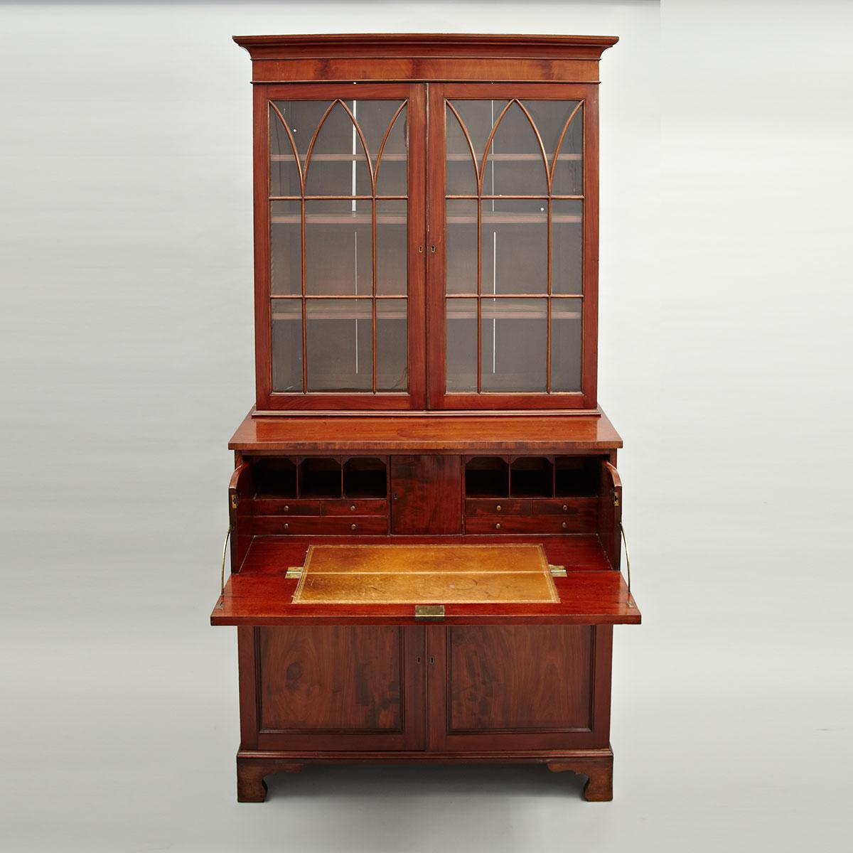George III Mahogany Secretaire Bookcase, c.1790