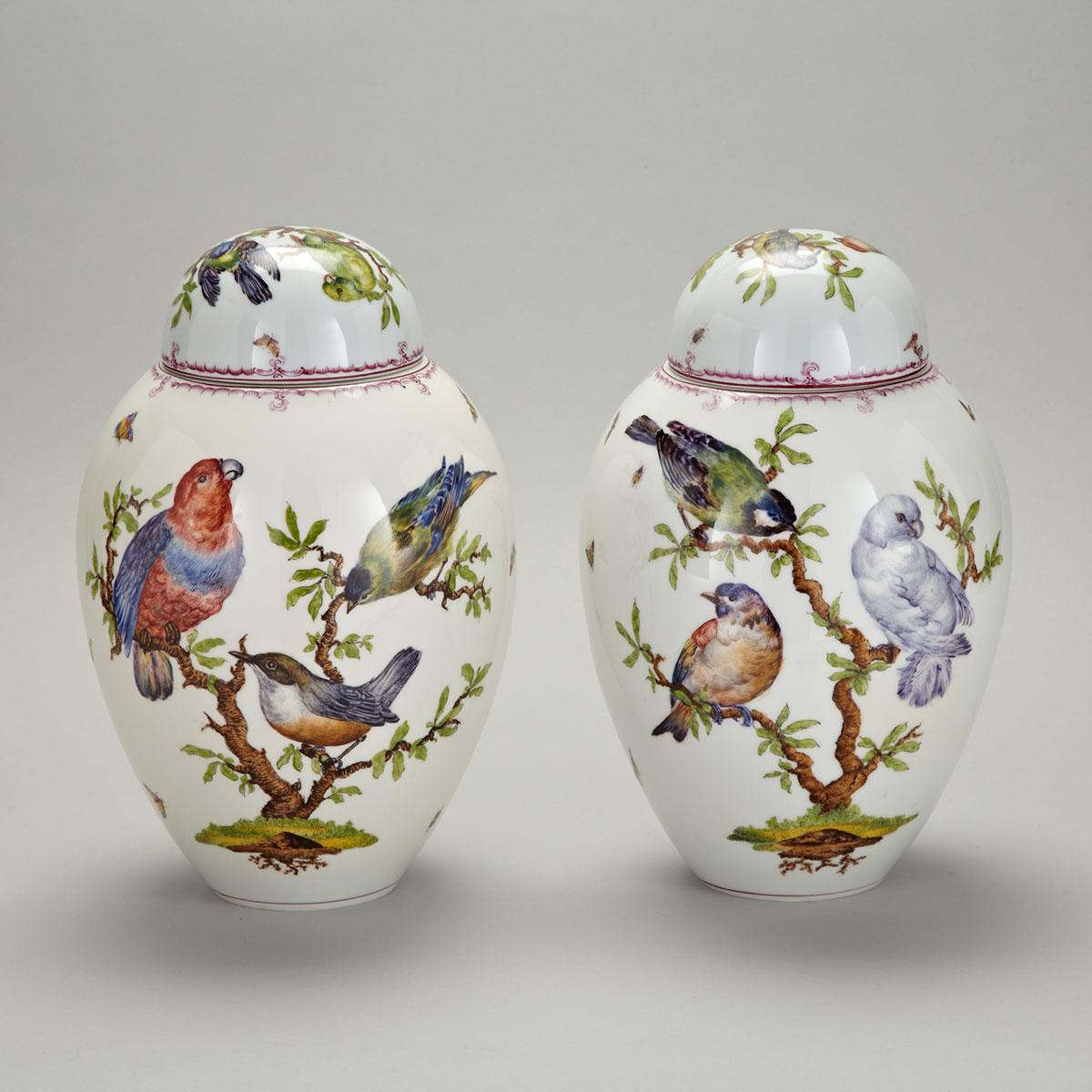 Pair of Carl Theime Potschappel Vases with Covers, early 20th century