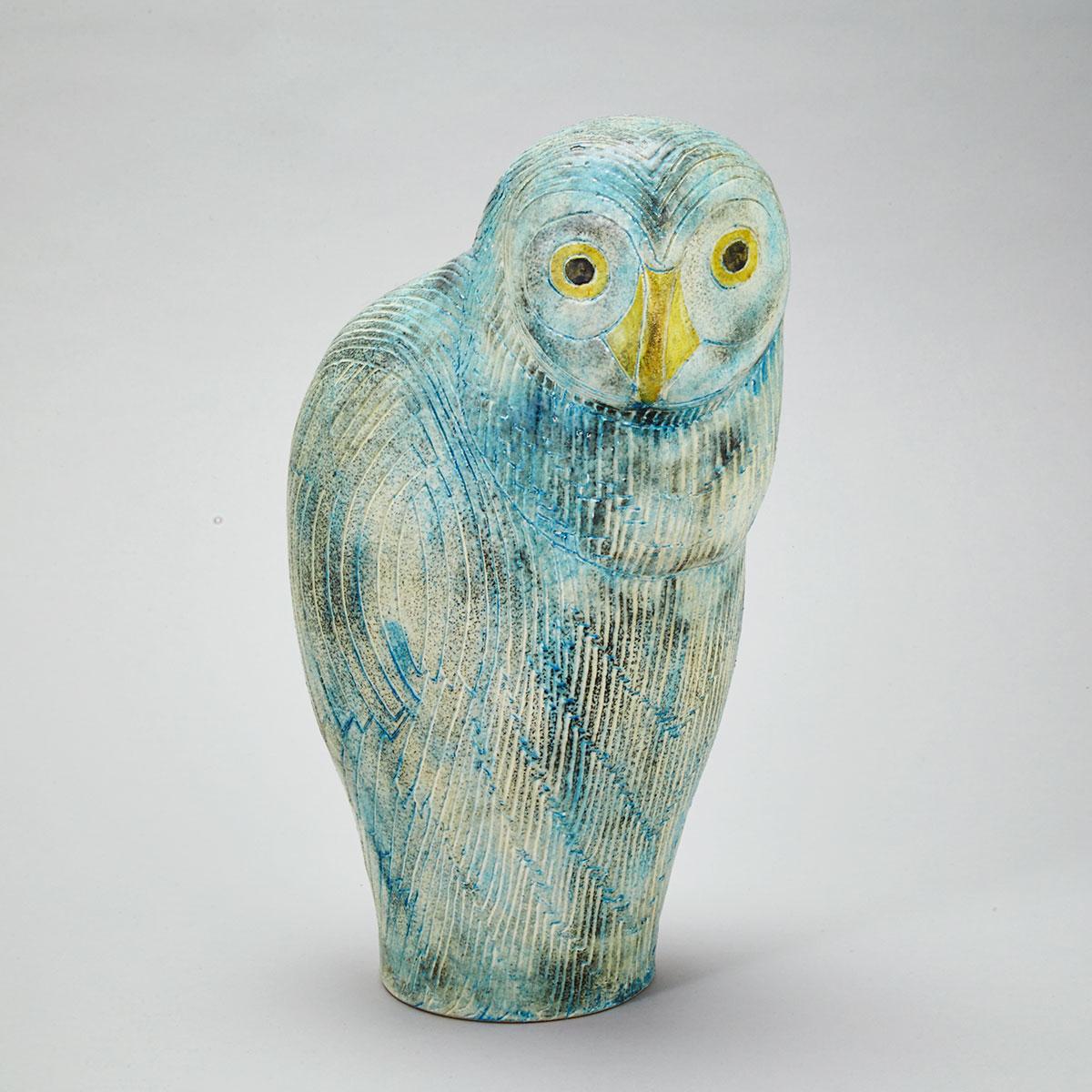 Brooklin Pottery Owl, Theo and Susan Harlander, c.1980