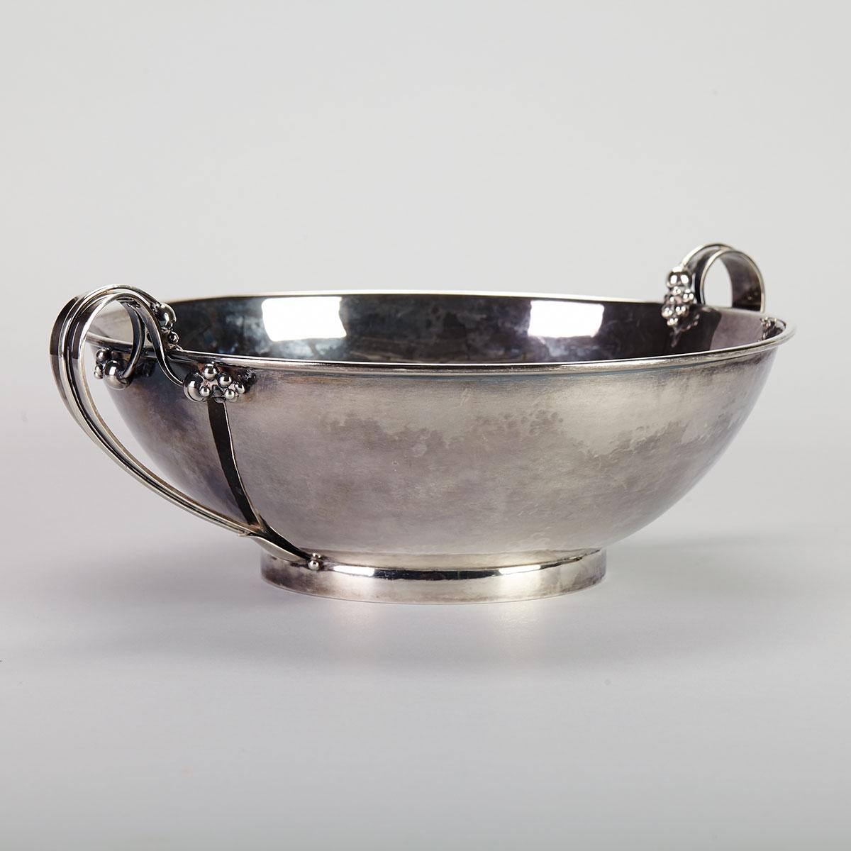 Canadian Silver Two-Handled Bowl, Carl Poul Petersen, Montreal, Que., mid-20th century