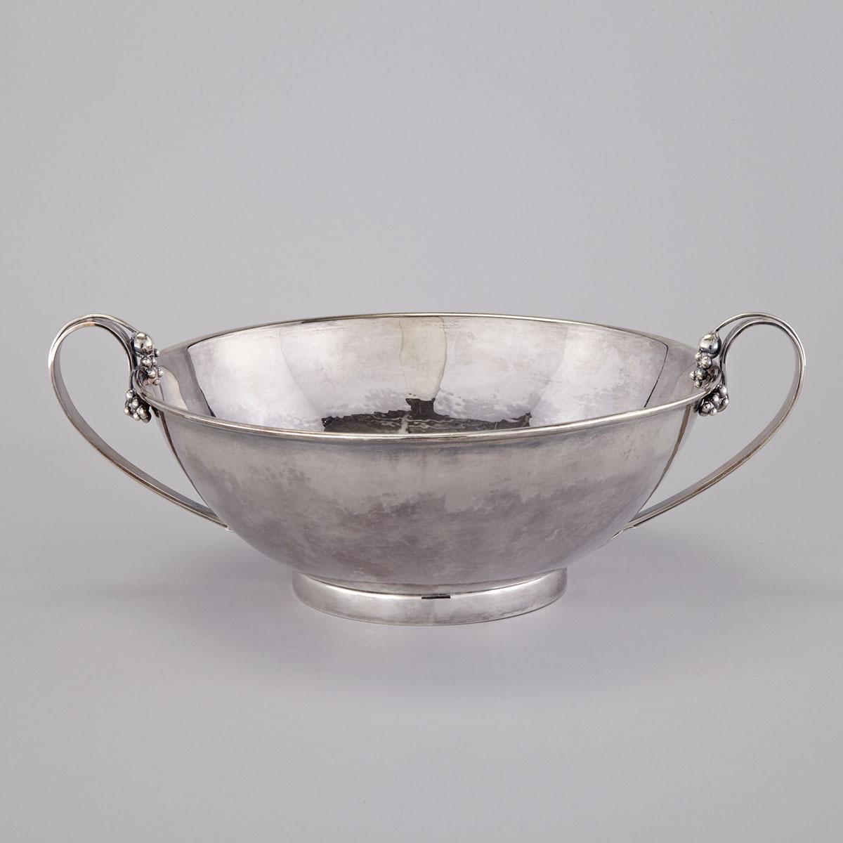 Canadian Silver Two-Handled Bowl, Carl Poul Petersen, Montreal, Que., mid-20th century
