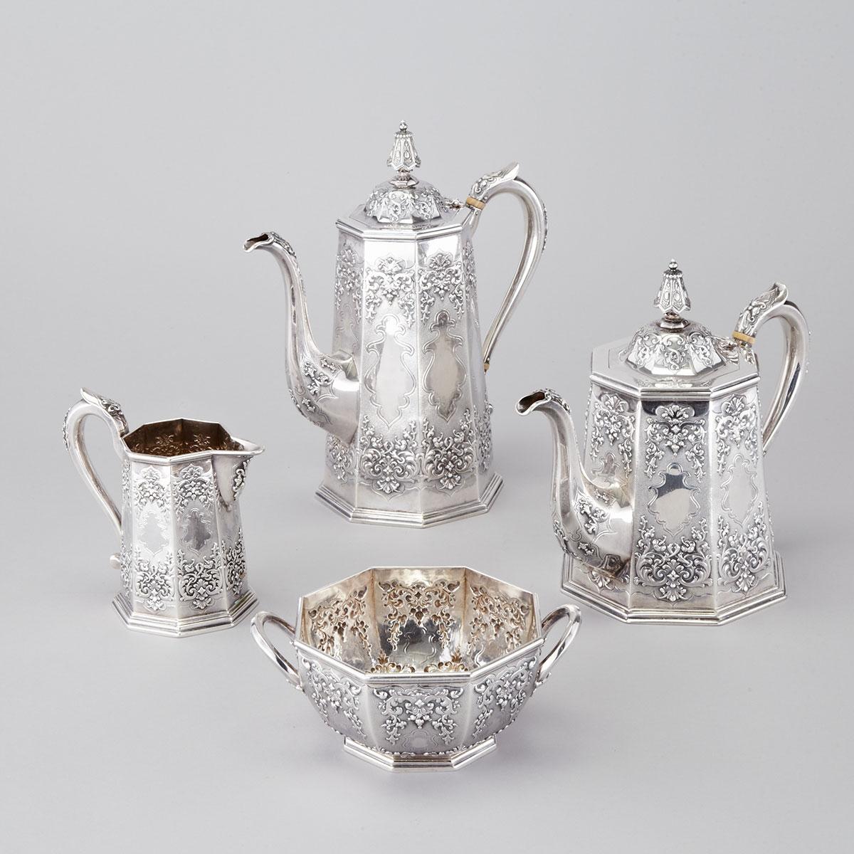 Victorian Silver Tea and Coffee Service, Robert Hennell IV, London, 1874