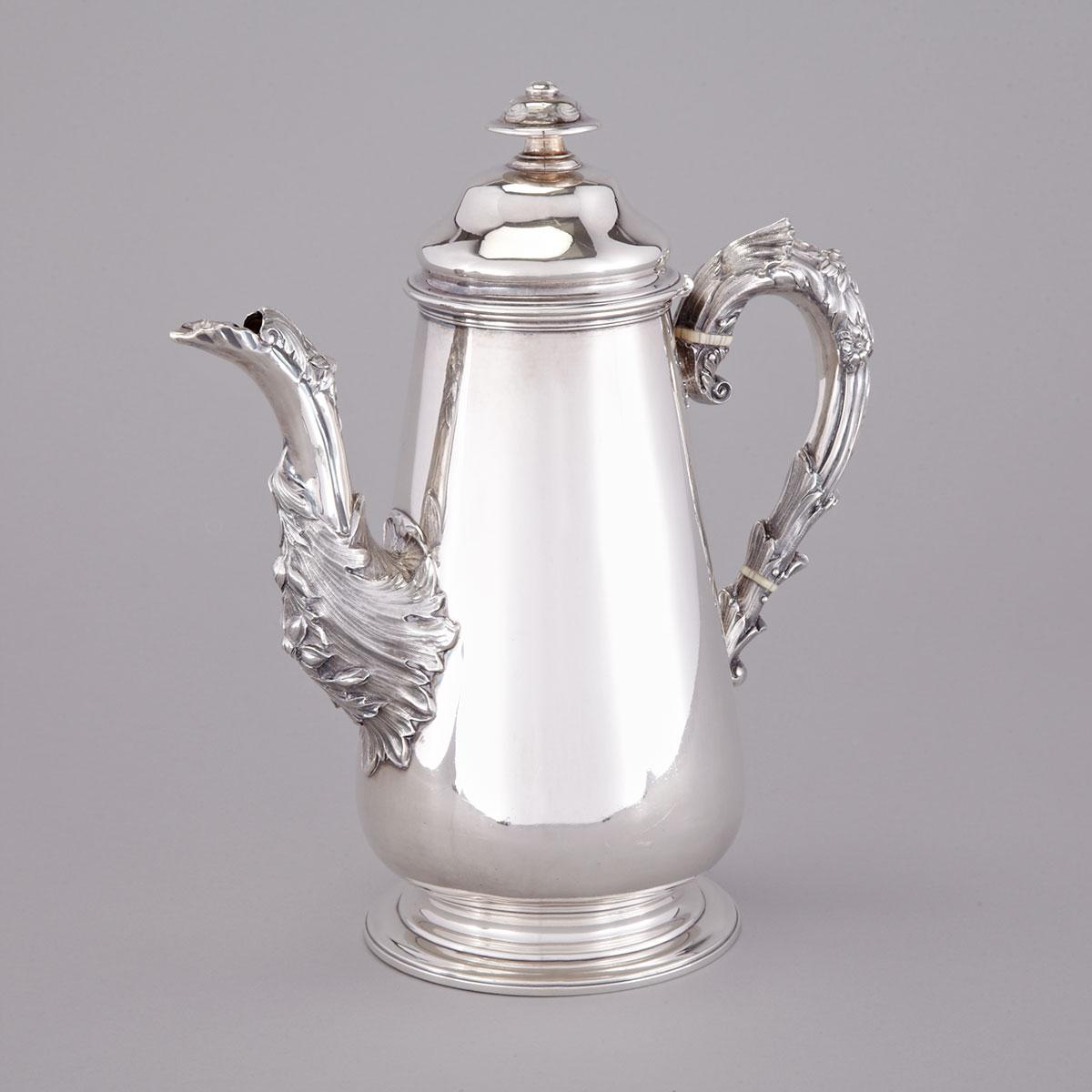 William IV Silver Coffee Pot, Charles Fox, London, 1834