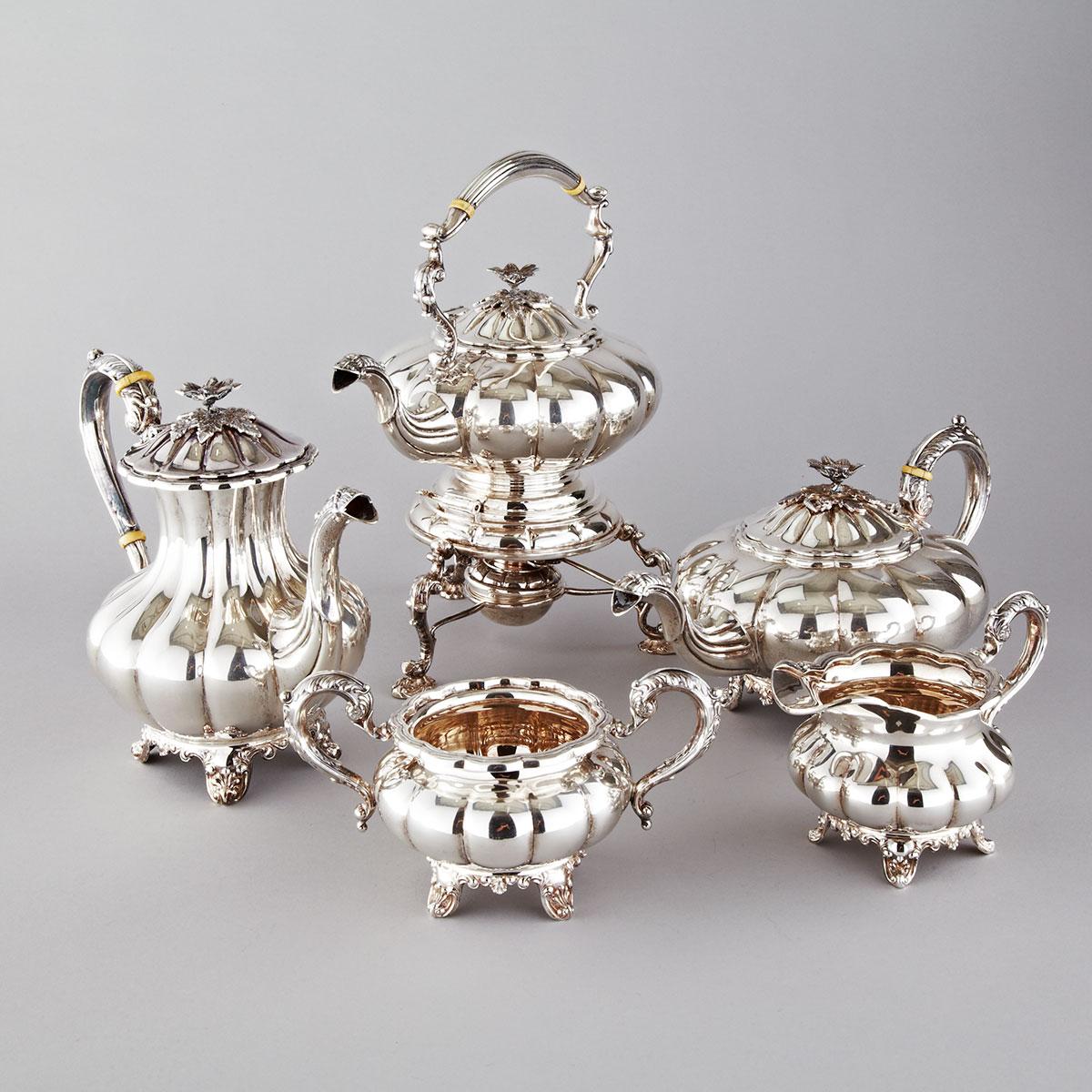 Canadian Silver Melon-Fluted Tea and Coffee Service, Henry Birks & Sons, Montreal, Que., 1965-71