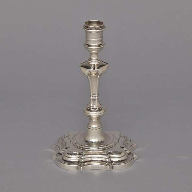 Pair of George II Silver Table Candlesticks, Peter Archambo I, London, 1742