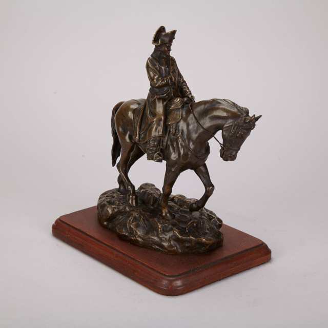 French Patinated Bronze Equestrian Group of Napoleon’s Retreat From Moscow, 19th century