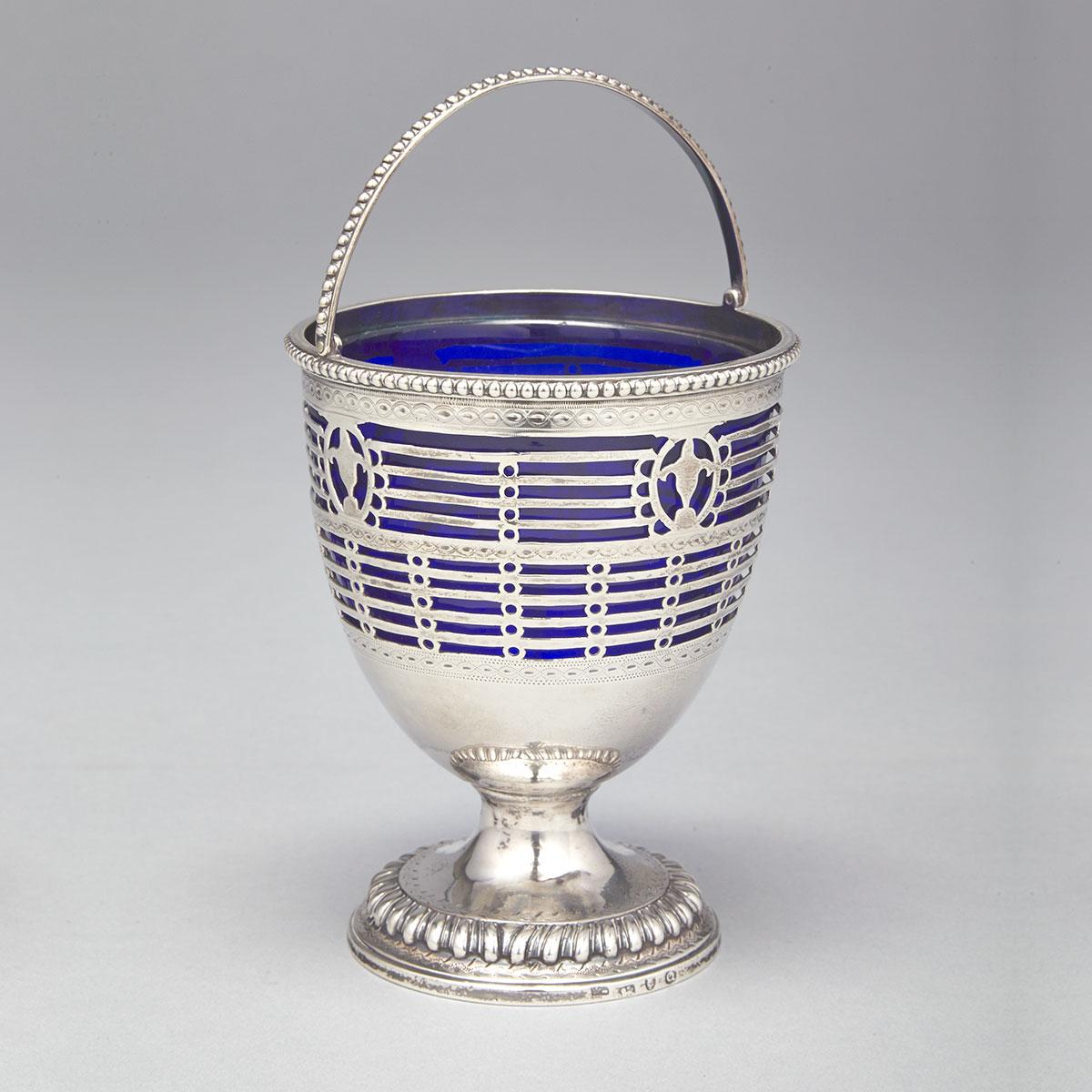 George III Silver Sugar Basket, Sebastian & James Crespell, London, 1771