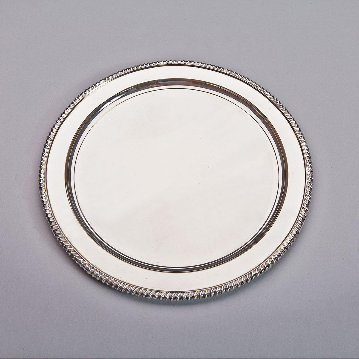 American Silver Circular Waiter, Tiffany & Co., New York, N.Y., mid-20th century
