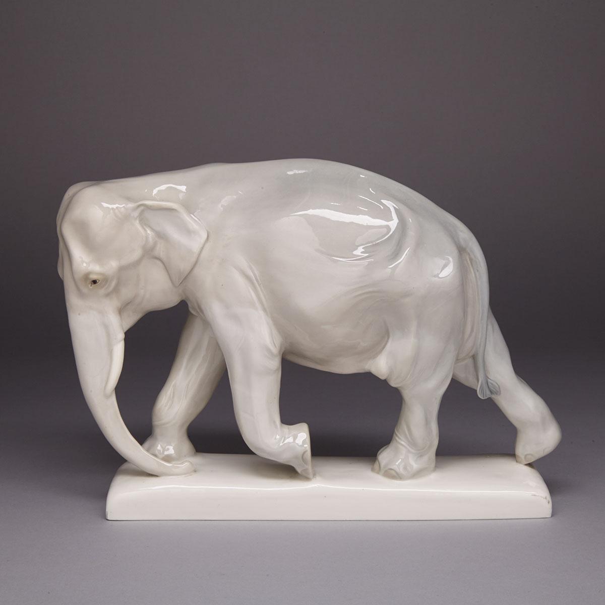 Meissen Figure of an Elephant, Paul Walther, 20th century