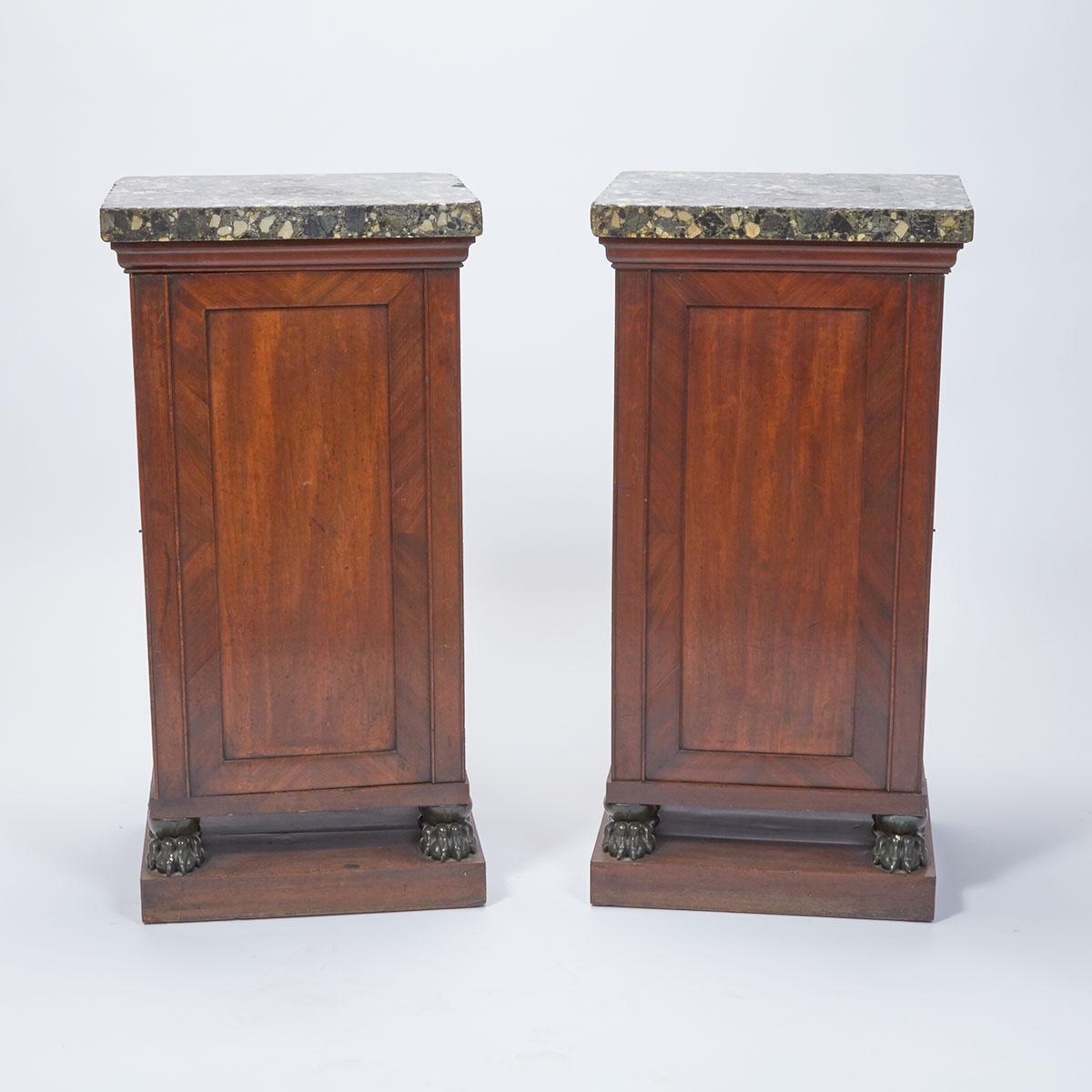 Pair of Regency Mahogany Dining Room Pedestals, early 19th century