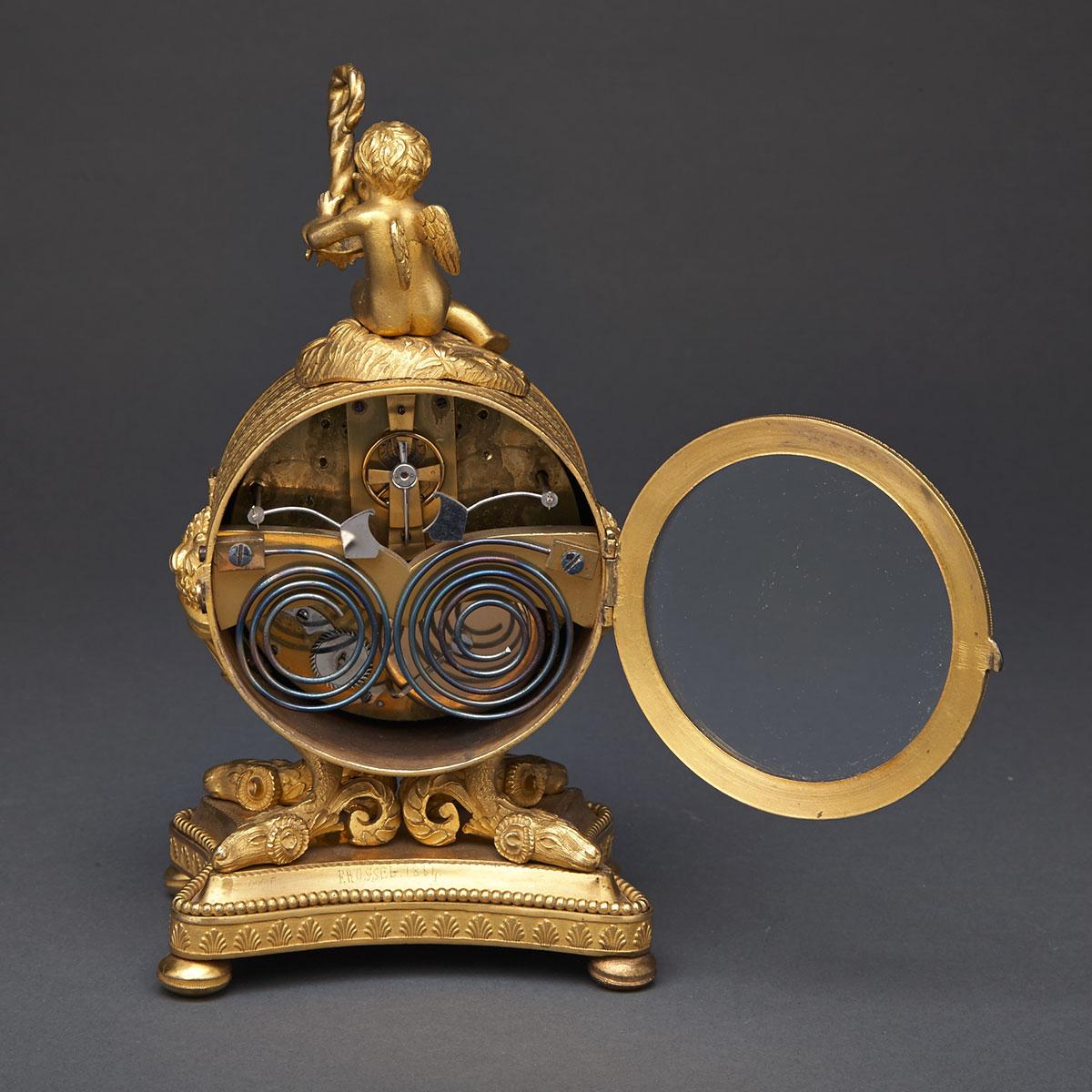 Austrian Ormolu Quarter Repeating Grande Sonnerie Pendule d’Officier with Alarm, Mart: Roeck in Wein c.1800
