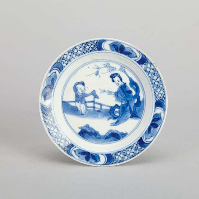 Four Small Export Blue and White Dishes, 17th/18th Century