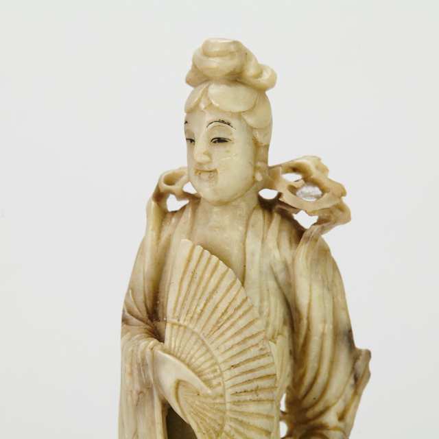 Pair of Tinted Ivory King and Queen Figures