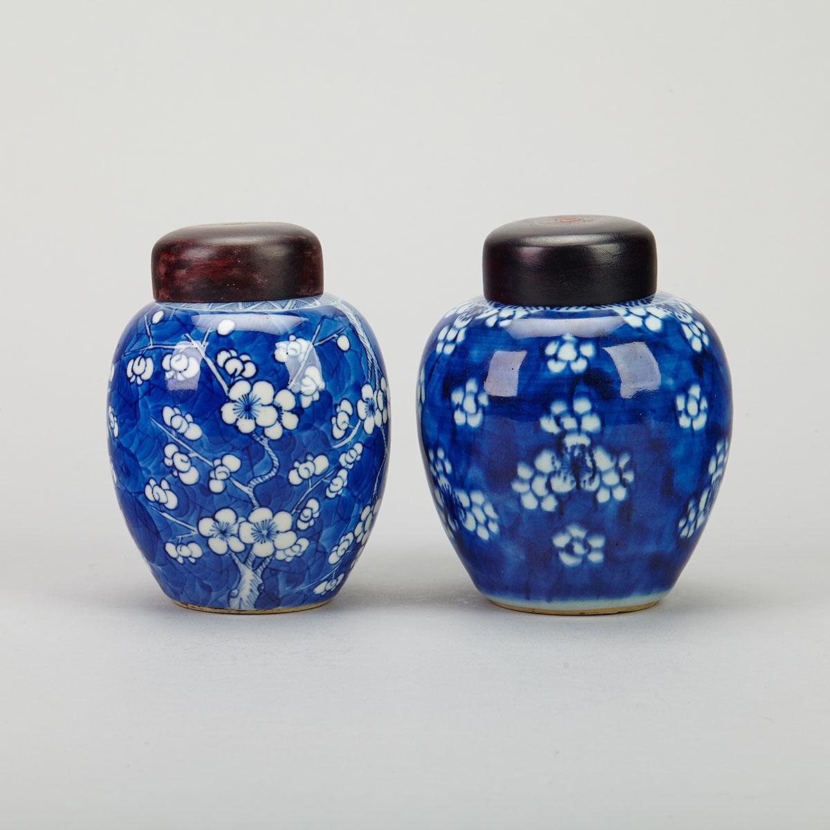Two Export Blue and White Ginger Jars, Kangxi Period (1662-1722)
