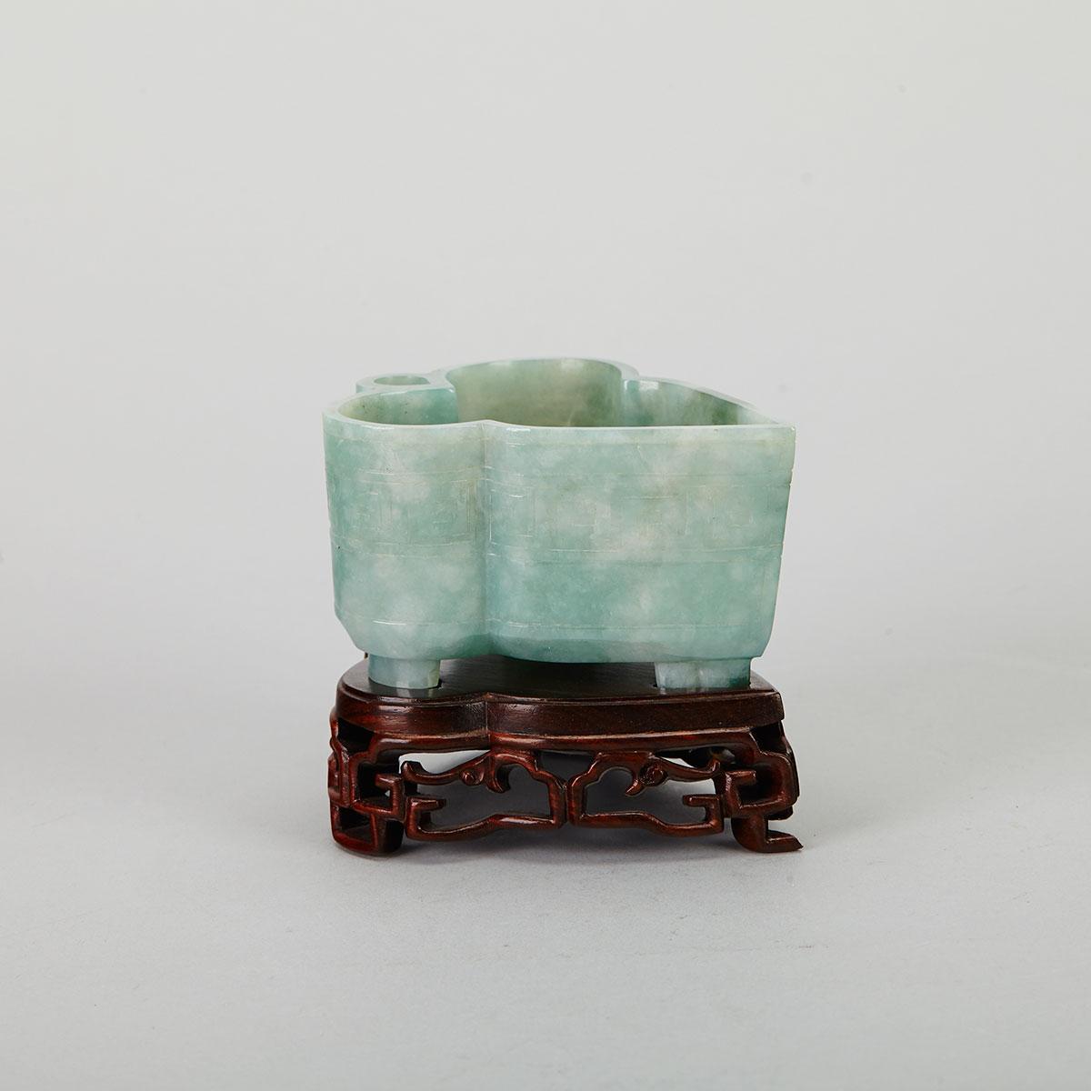 Jadeite Carved Archaistic Vessel