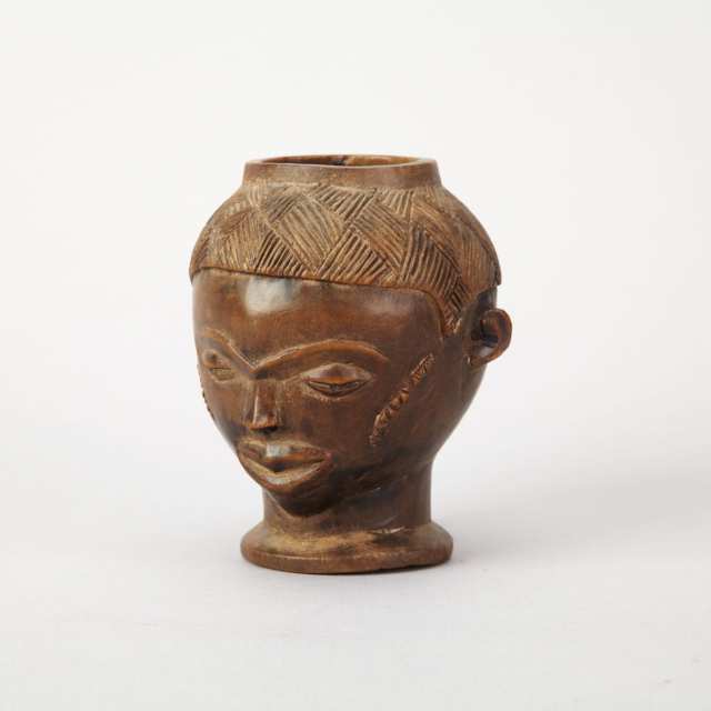 African Wood-Carved Storage Container