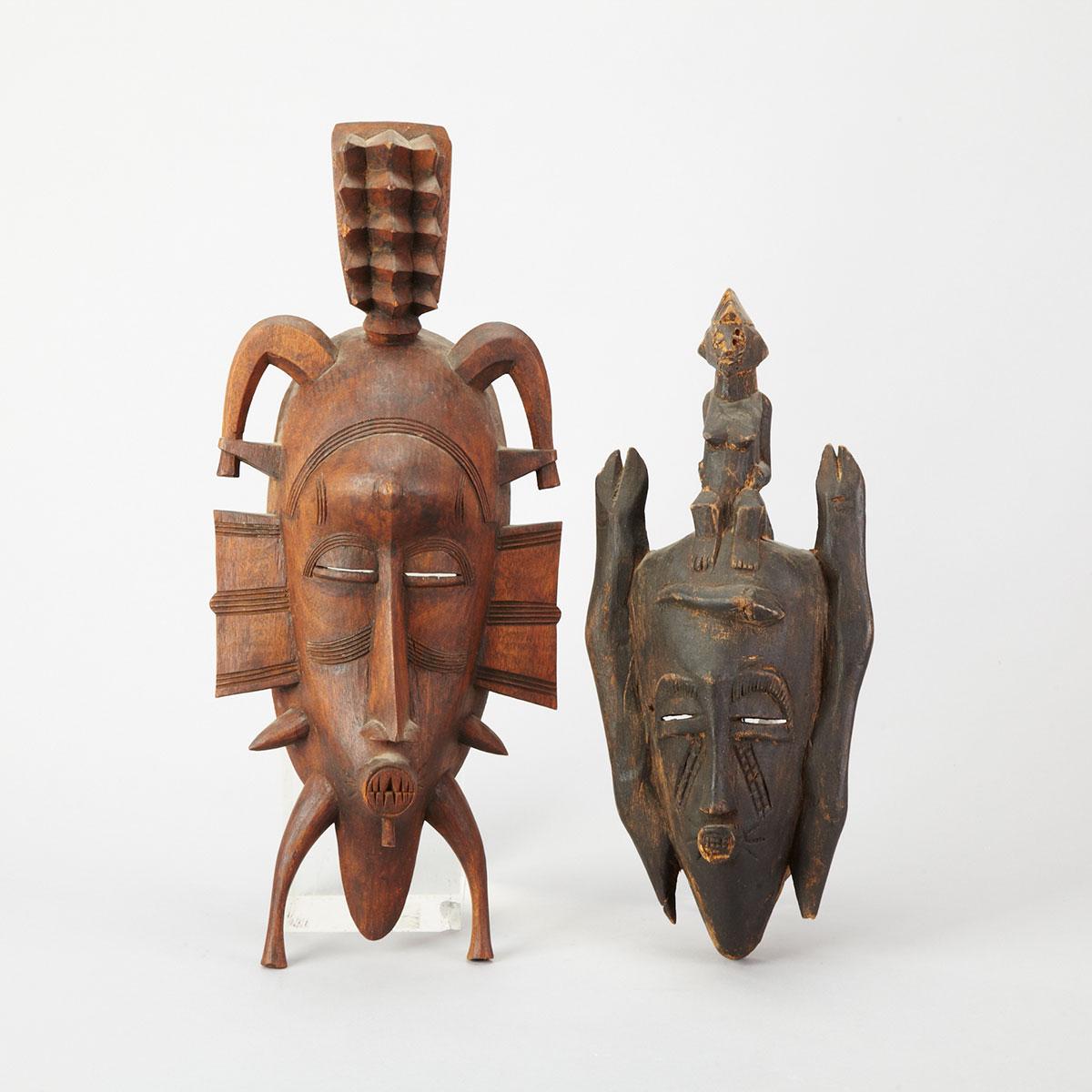 Two Senufo Masks, Mali 