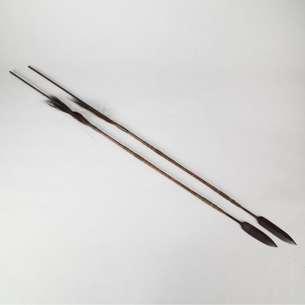 Pair of Wrought Iron Spears 