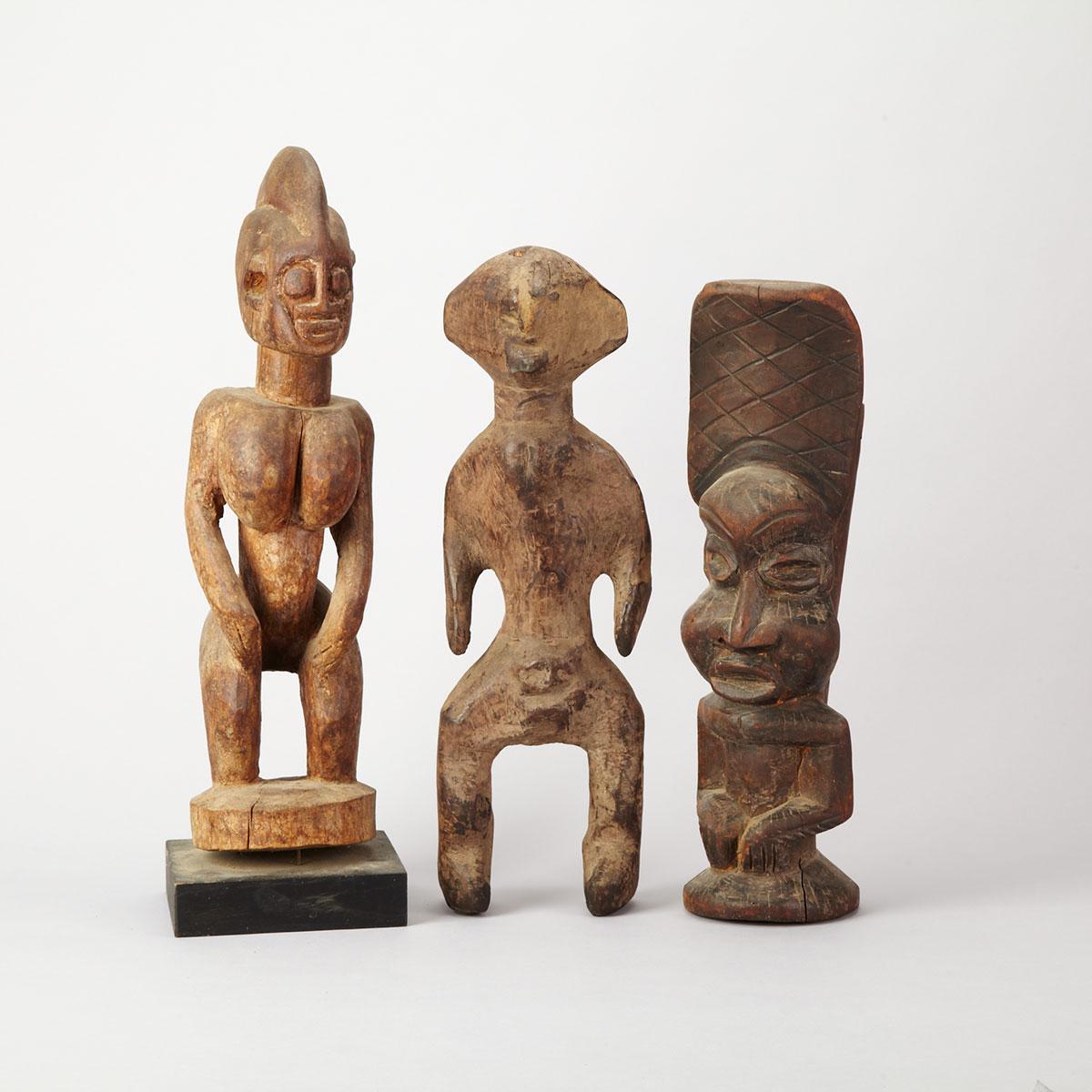 Group of Three Large African Figures