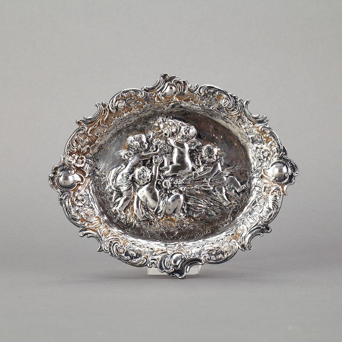 German Silver Small Oval Tray, c.1900