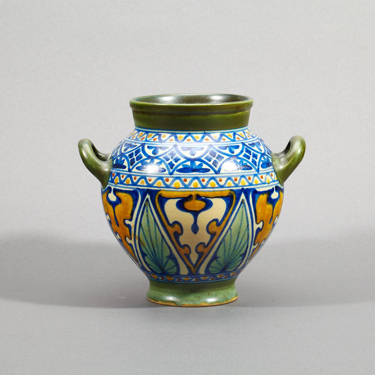 Zuid Holland Gouda ‘Matapan’ Two-Handled Vase, early 20th century