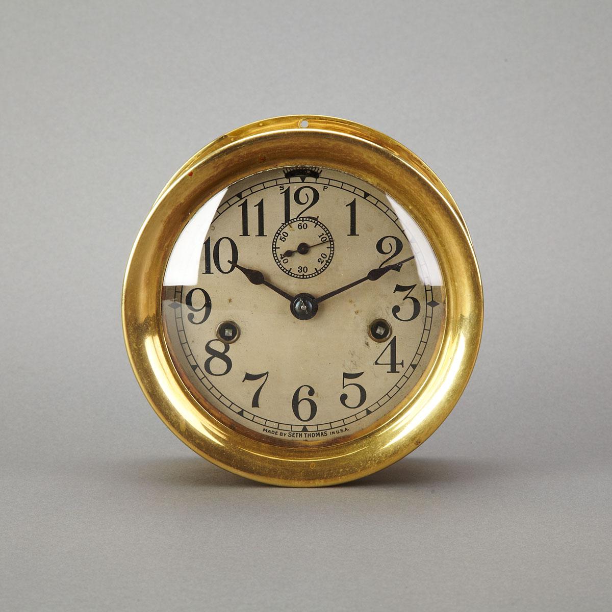 Seth Thomas Brass Marine Chronometer, 19th century