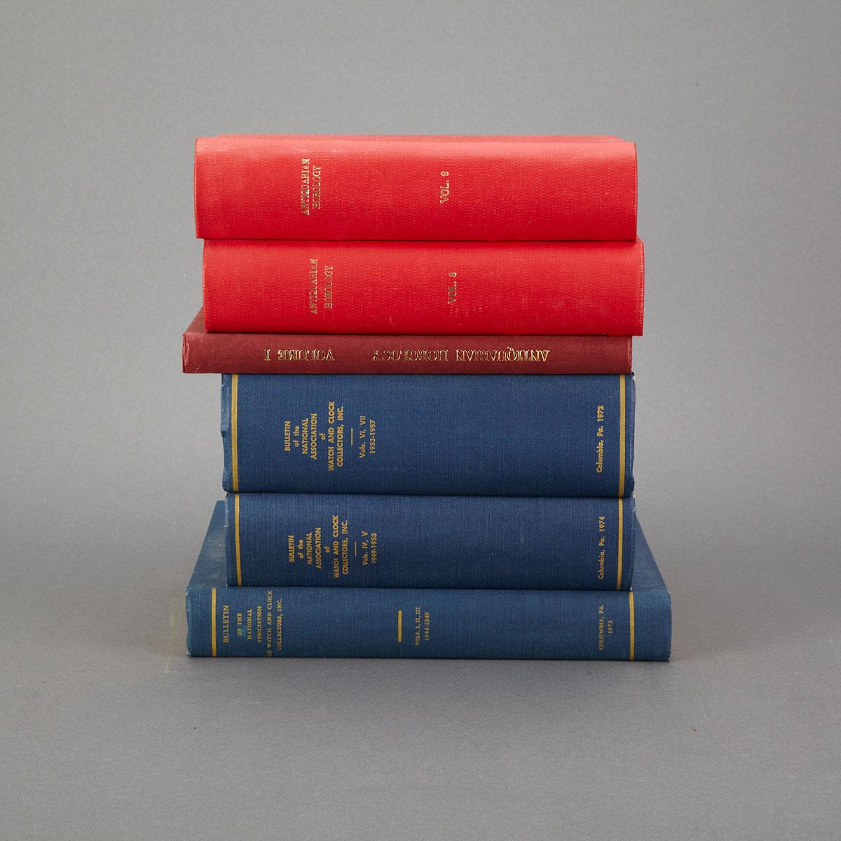 Six Volumes of Antiquarian Horological Periodicals