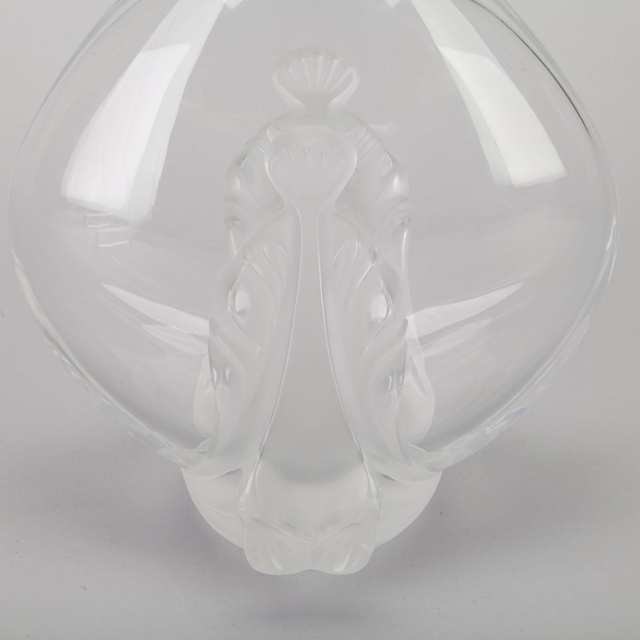 ‘Garance’, Lalique Moulded and Partly Frosted Glass Vase, 20th century