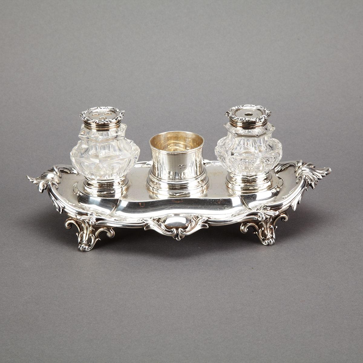 Victorian Silver Inkstand, Edward, Edward, John & William Barnard, London, 1840