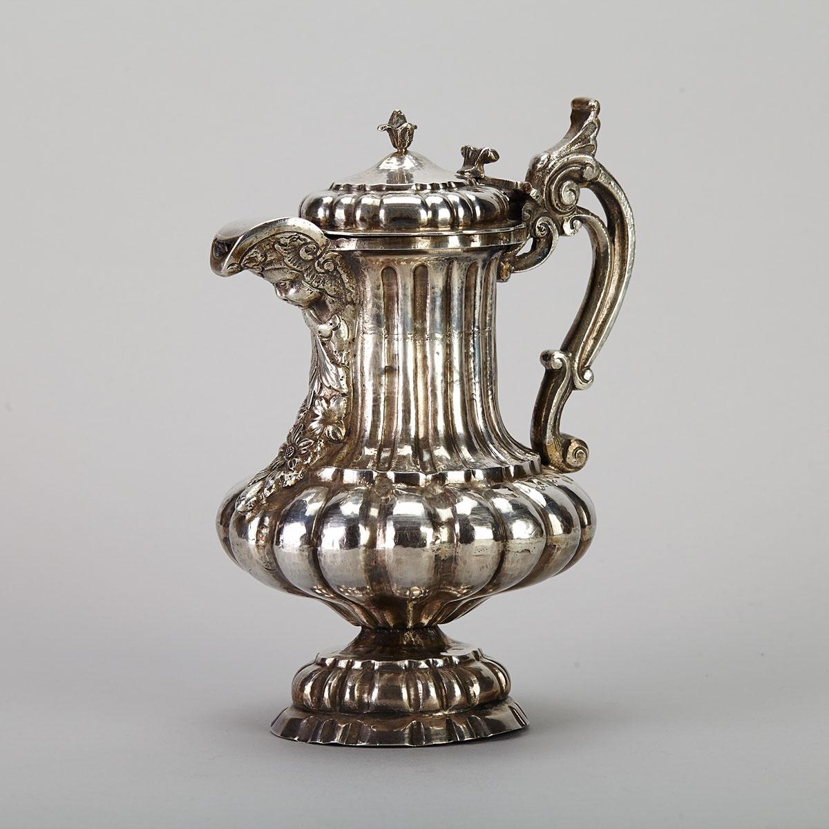 Spanish Colonial Silver Coffee Pot, 19th century