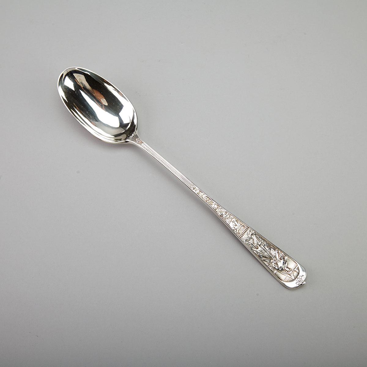 Victorian Silver Serving Spoon, Elkington & Co., Birmingham, 1892