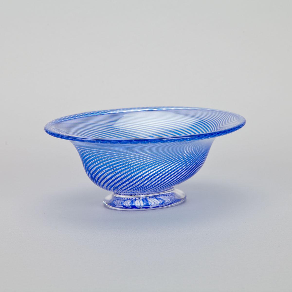 Orrefors Graal Glass Oval Bowl, Edward Hald, mid-20th century