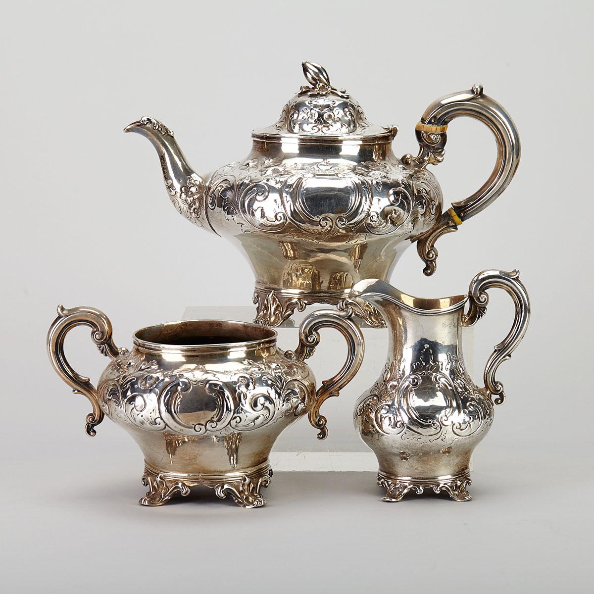 Victorian Silver Tea Service, Henry Holland, London, 1855