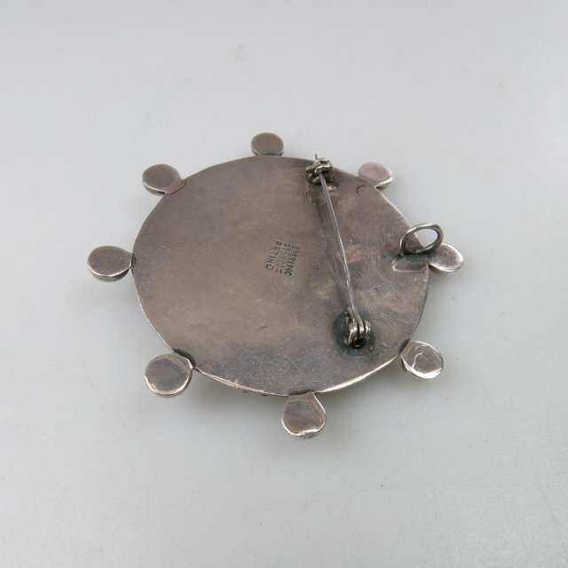 Patino Mexican Sterling Silver Circular Brooch/Pendant