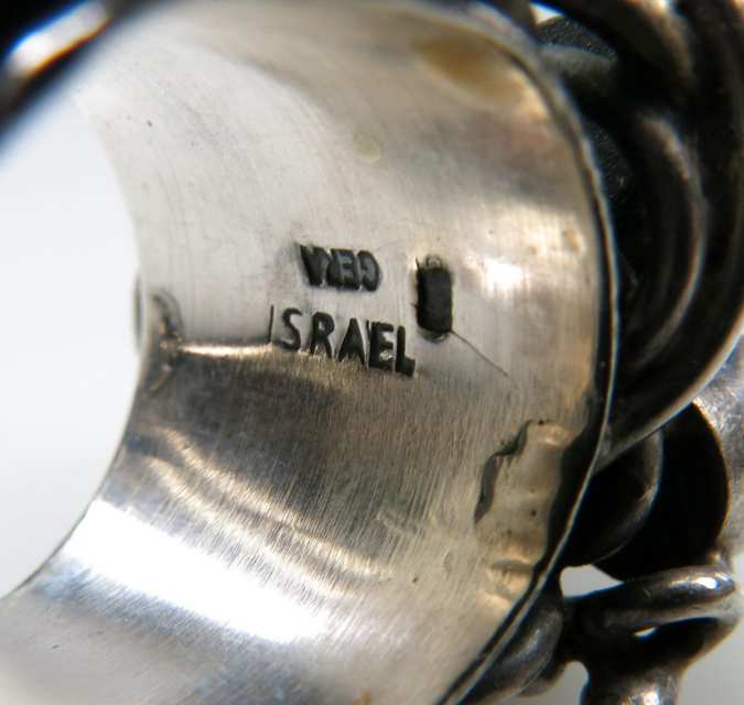 Rachel Gera Israeli Sterling Silver Abstract Ring