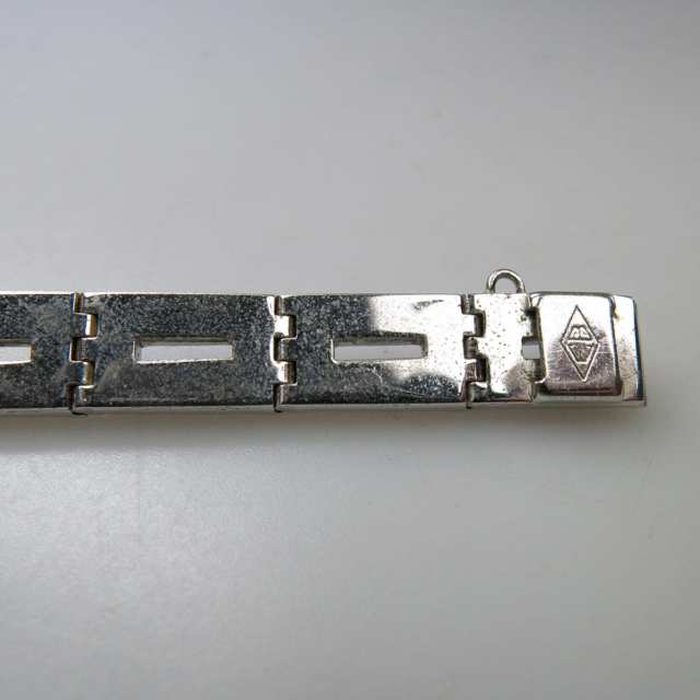 Engel Bros. Silver Tone Metal Strap Bracelet