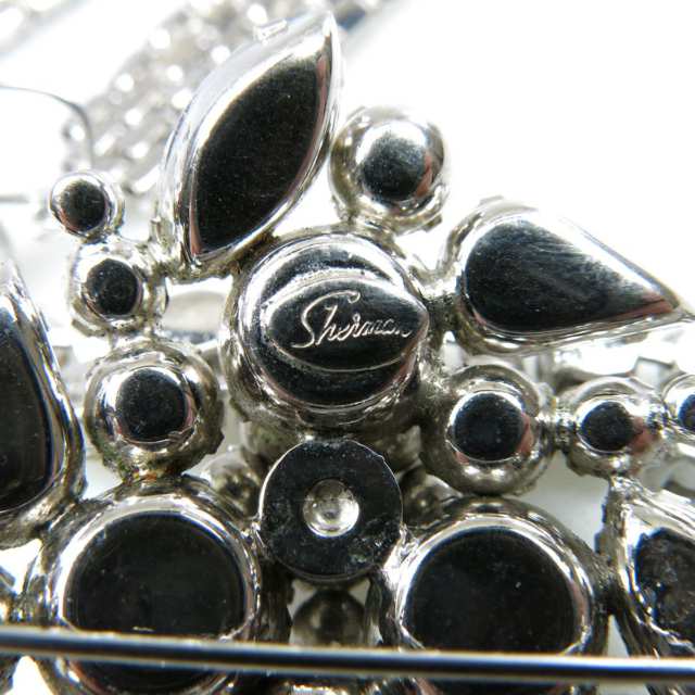 Sherman Silver-Tone Metal Bracelet, Brooch And Earrings 