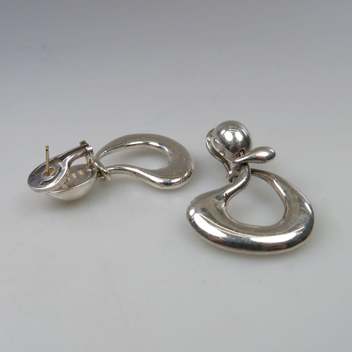 Pair Of Tane Mexican Sterling Silver Drop Earrings