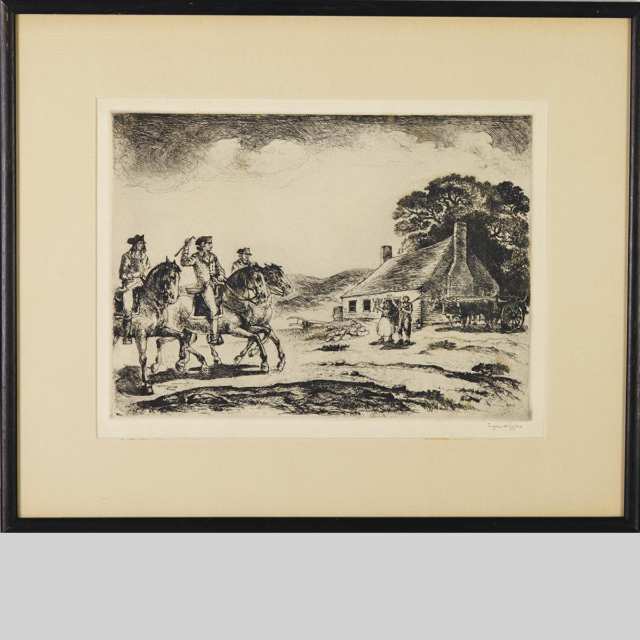 Collection of Four American Etchings