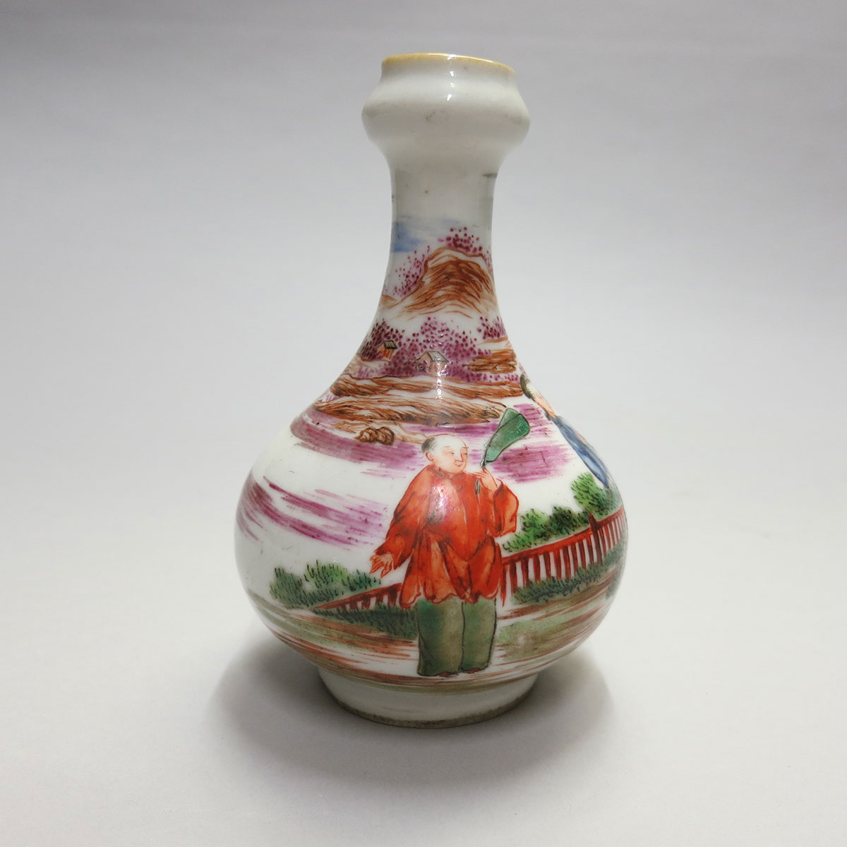 Export Famille Rose Bottle Vase, 18th Century