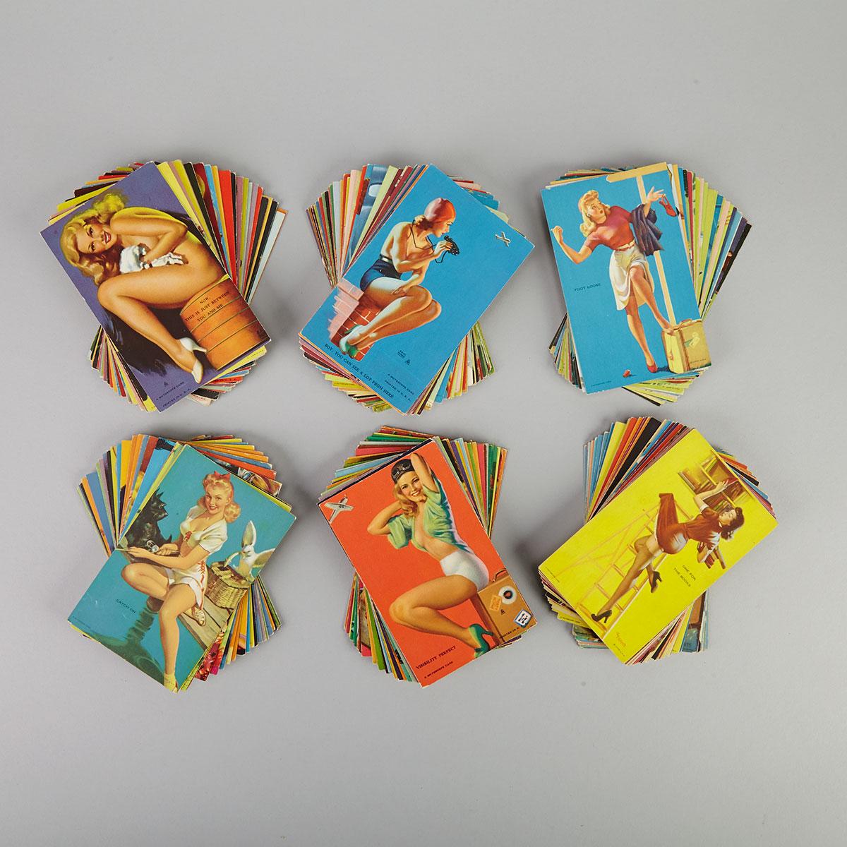 Quantity of Pin Up Mutoscope Cards, mid 20th century