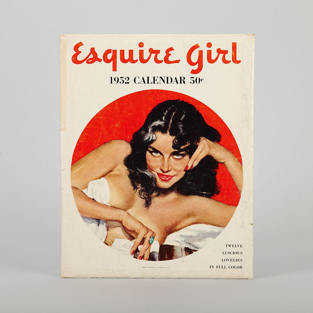 Group of Six Esquire Pin Up Calendars, 1948-1956